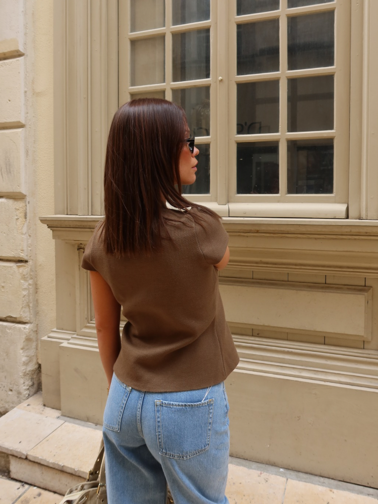 Top Mili gilet zippé col officier femme - After Summer