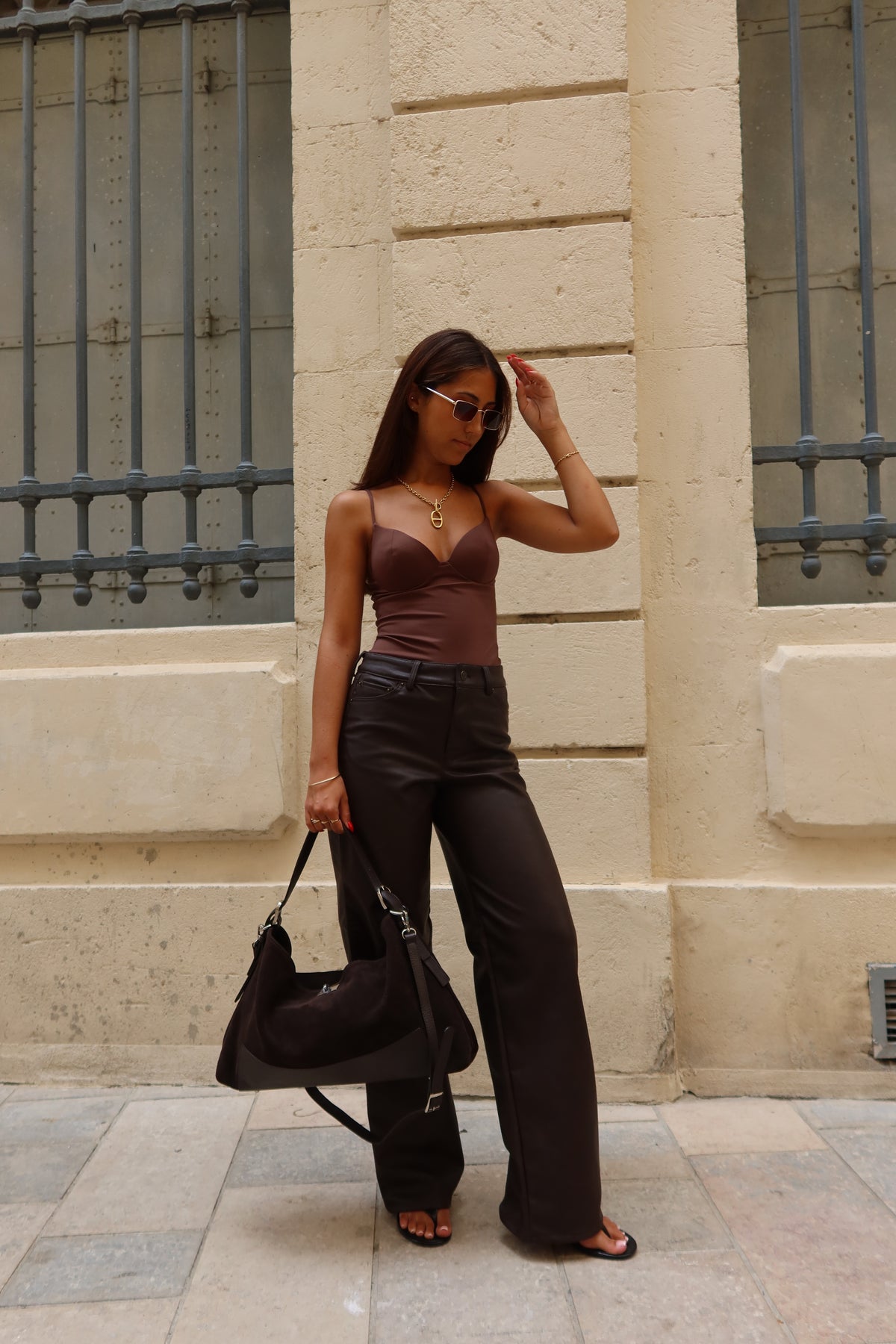 Pantalon en similicuir Zia