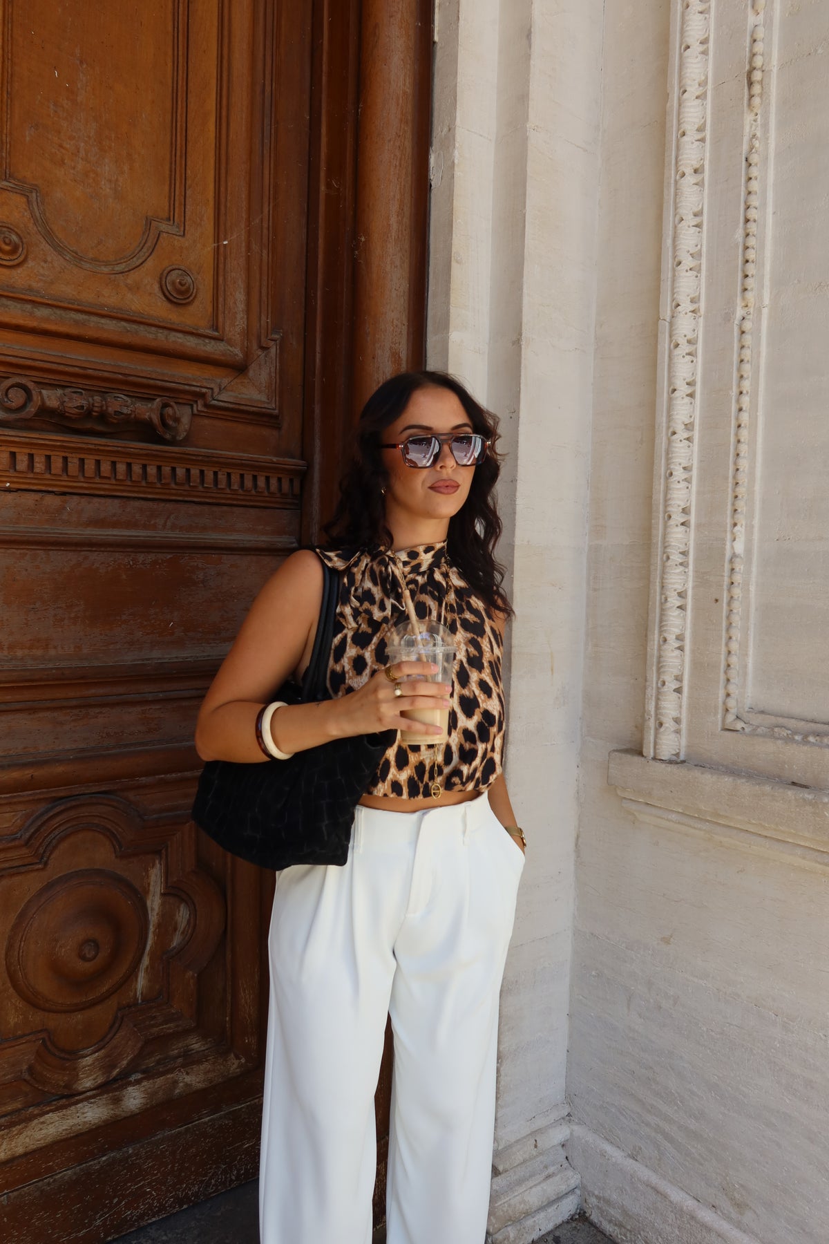Top imprimé léopard Eve femme