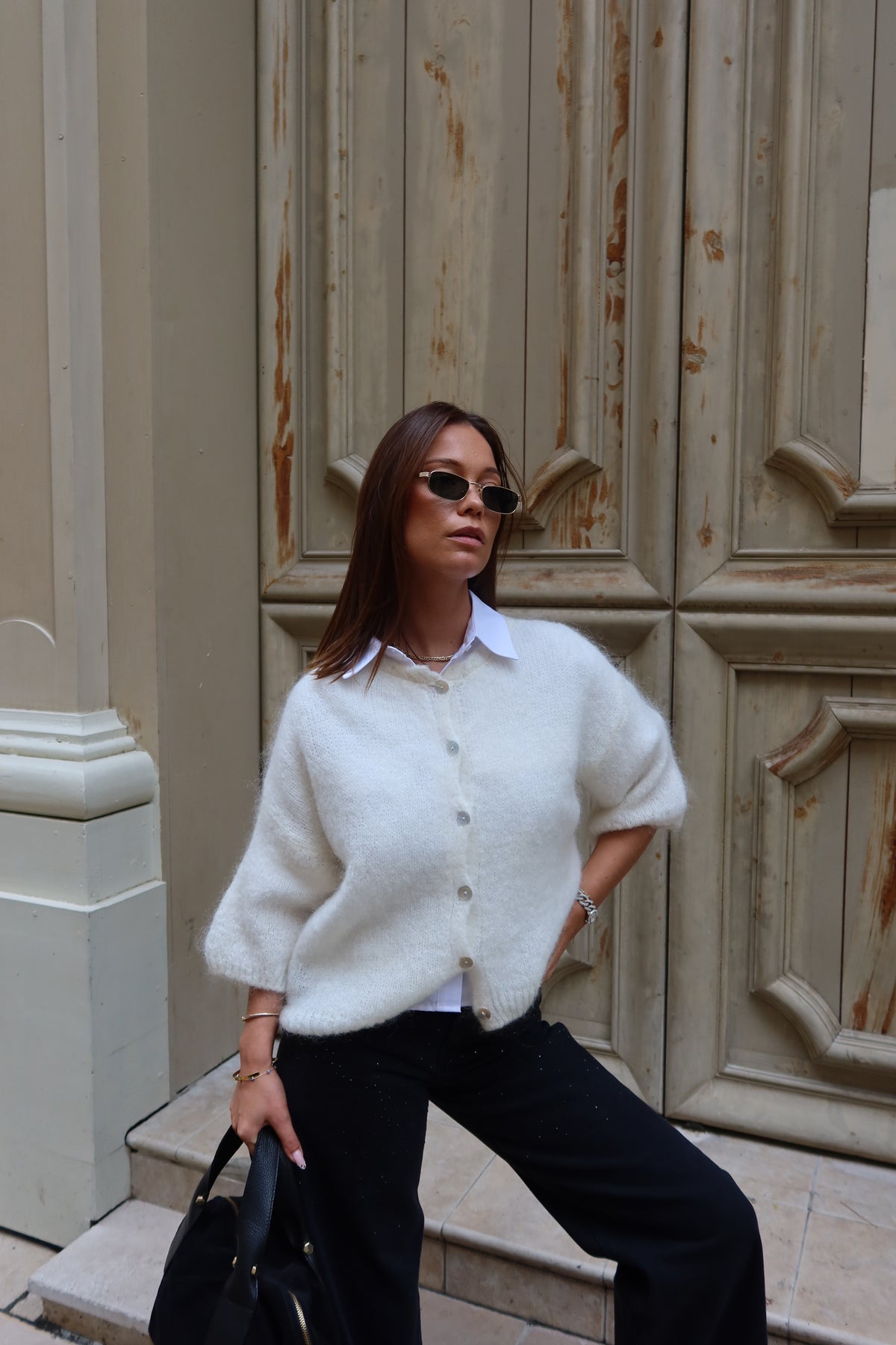 Gilet Aurore en mohair femme