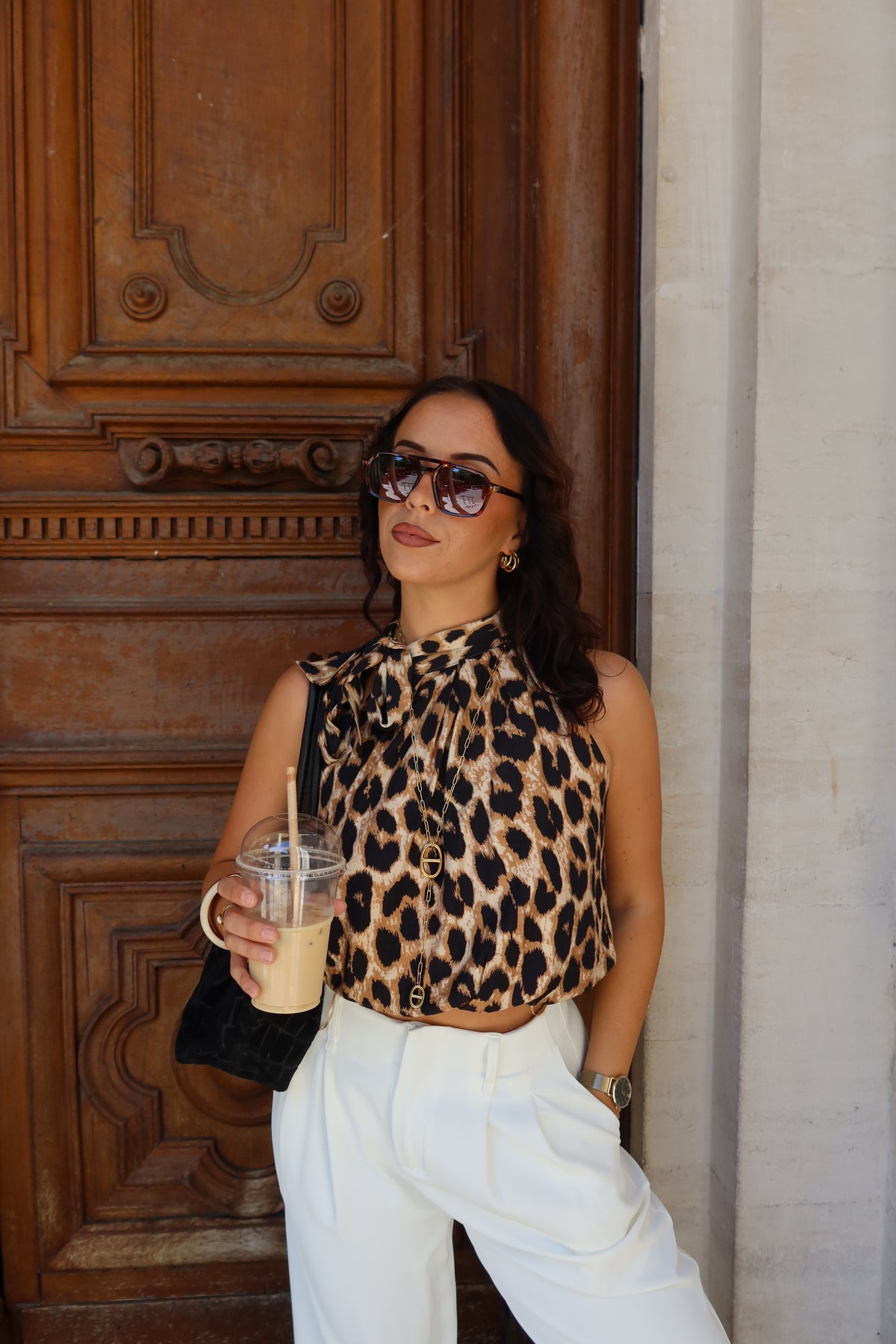 Top imprimé léopard Eve femme