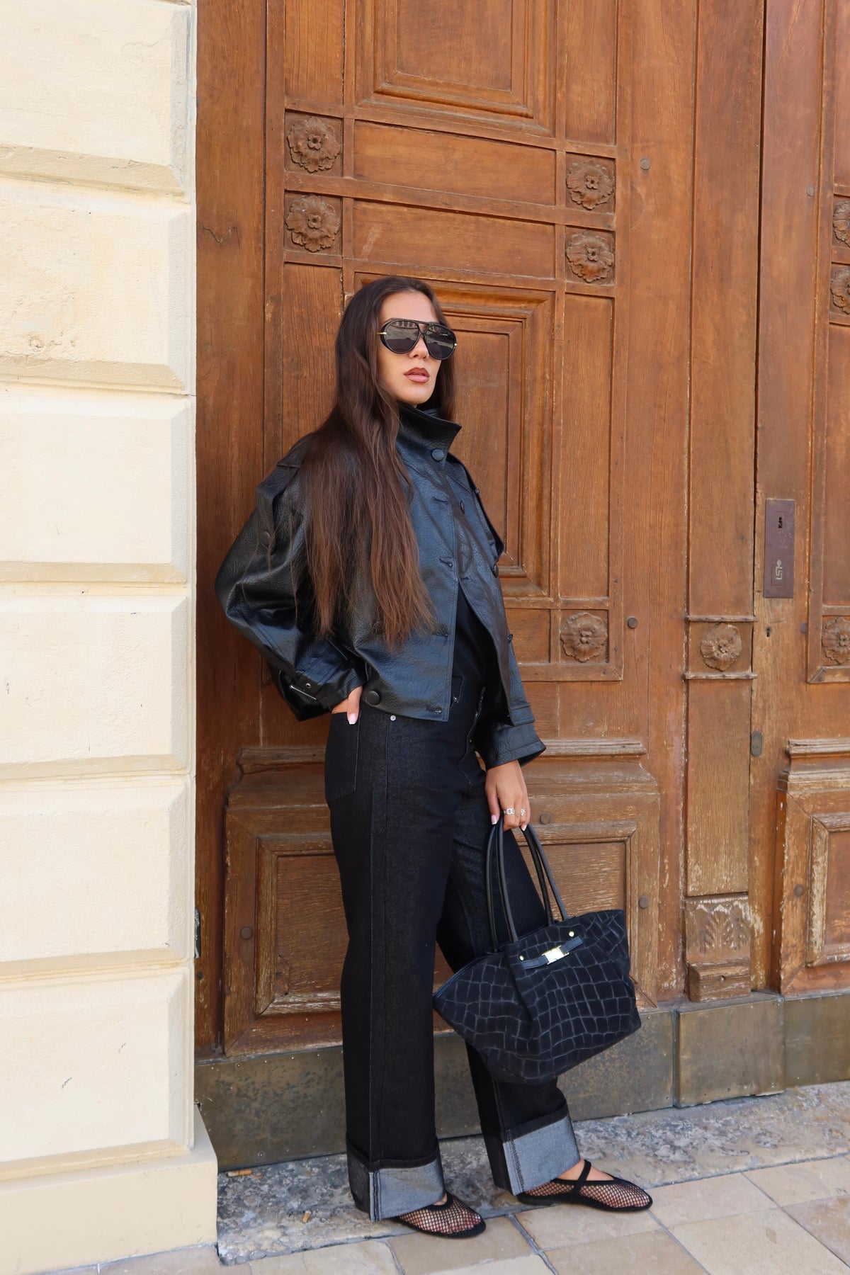 Pantalon droit pailletée