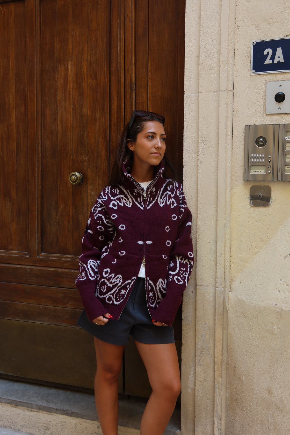 Gilet Daphné imprimé bandana bohème femme