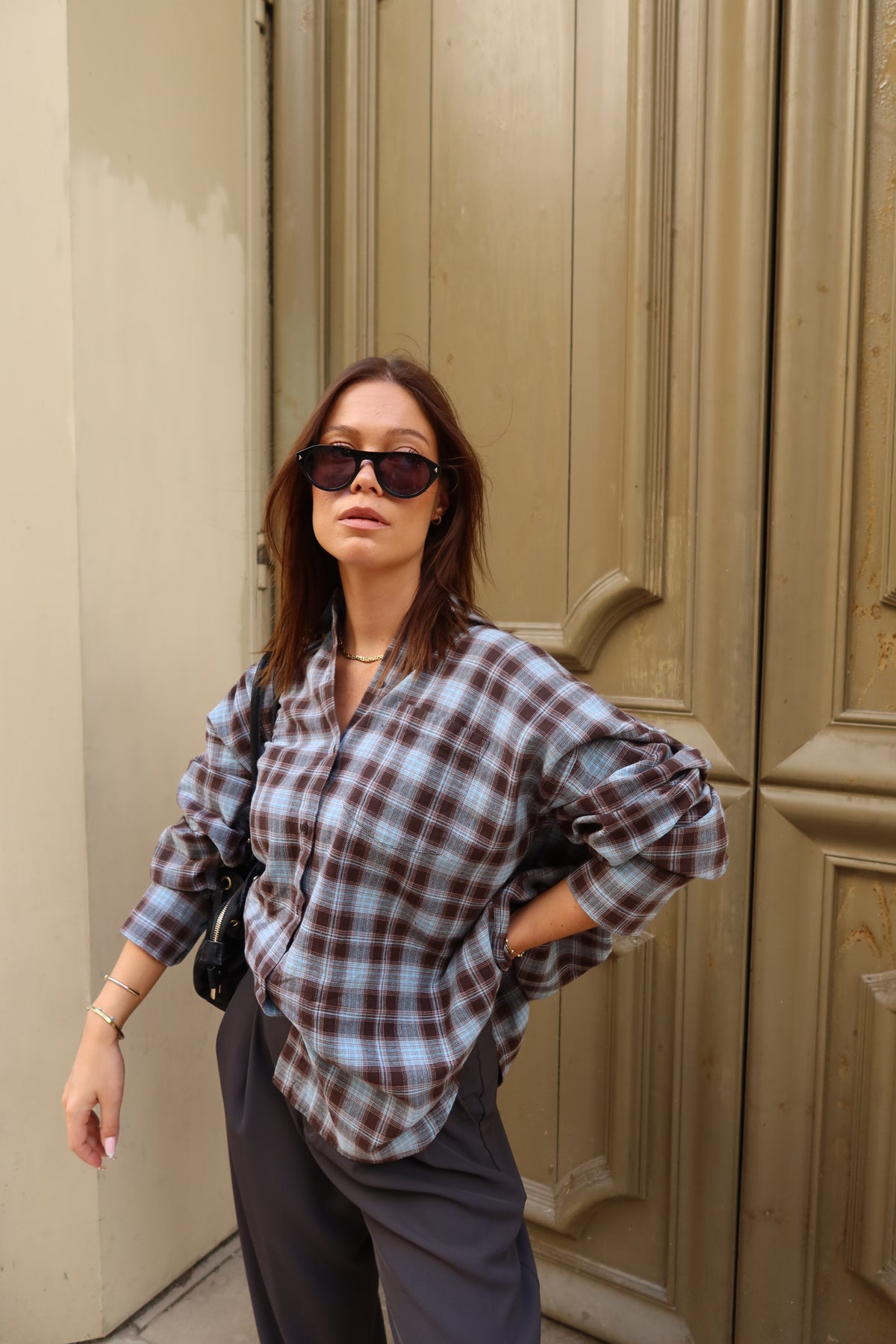 Chemise à carreaux Cleo femme