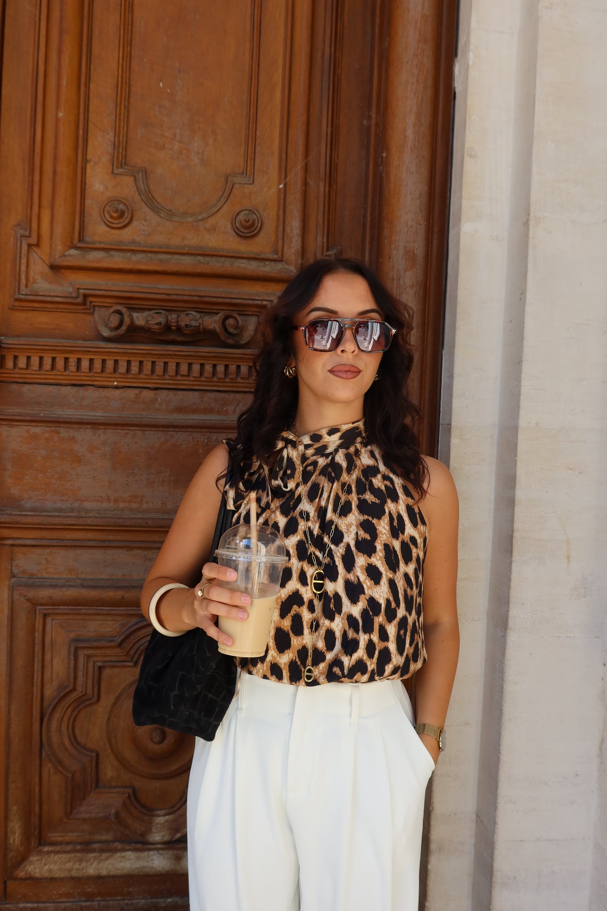 Top imprimé léopard Eve femme