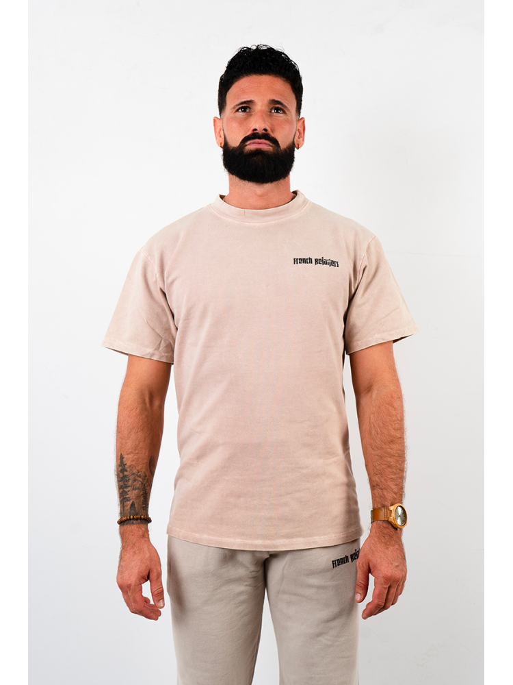 Tee shirt Oversize homme rose délavé