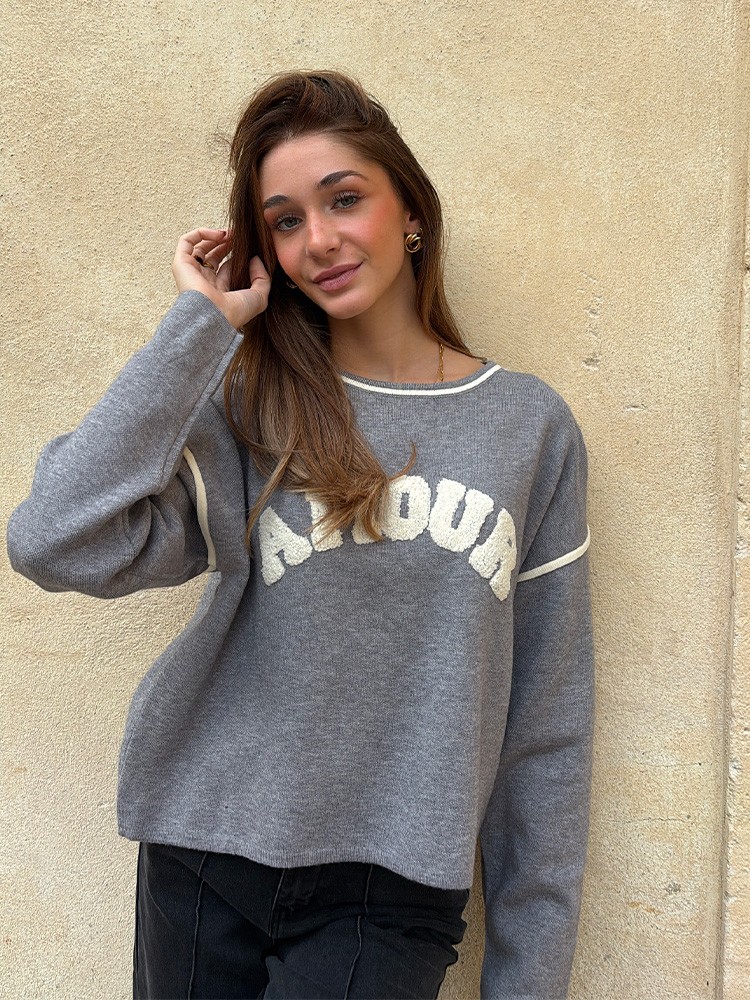 Pull Gris Leila | French Retailers