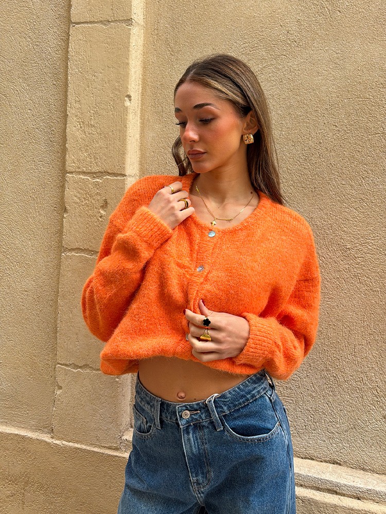 Pull orange Pauline | French Retailers