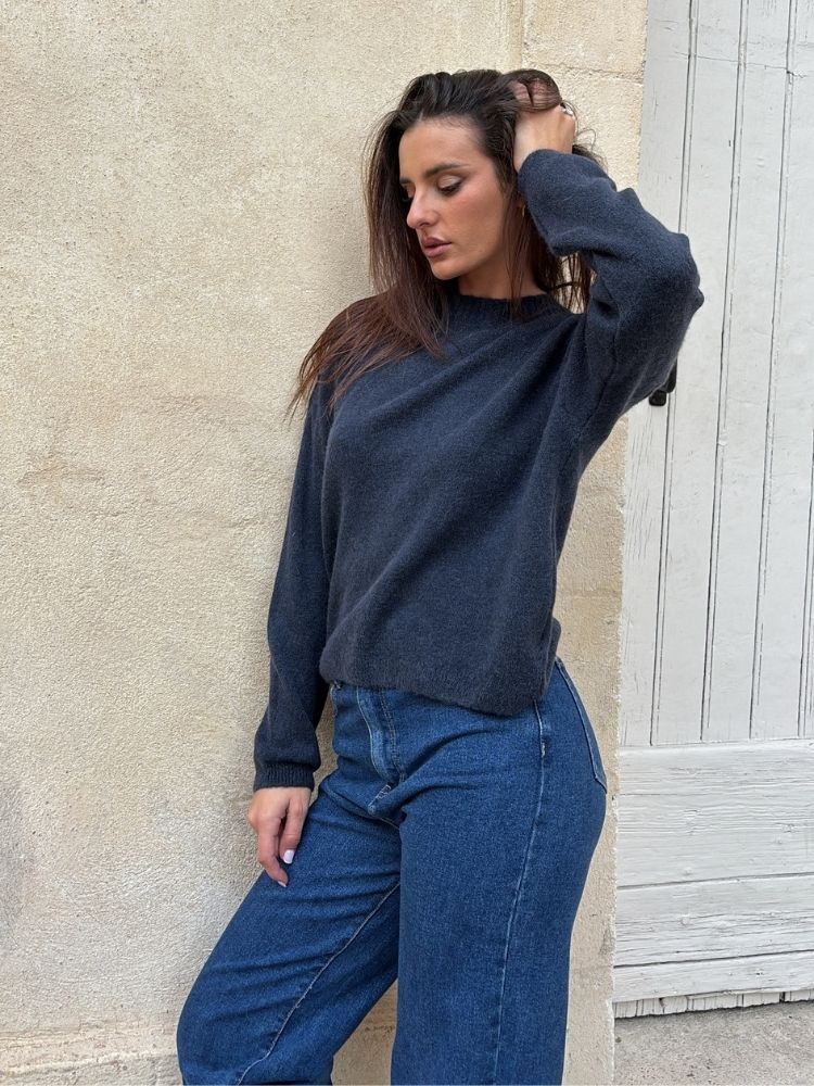 Pull bleu minéral Coraline | French Retailers