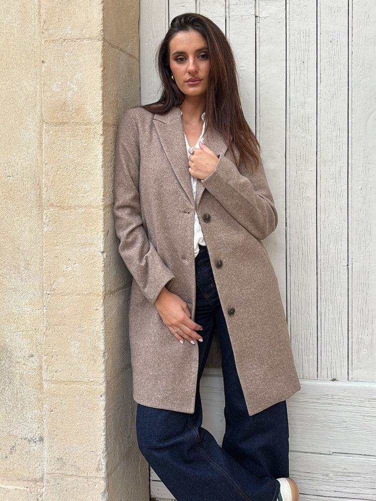 Manteau taupe Elise | French Retailers