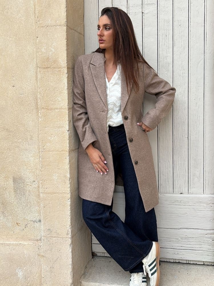 Manteau taupe Elise | French Retailers