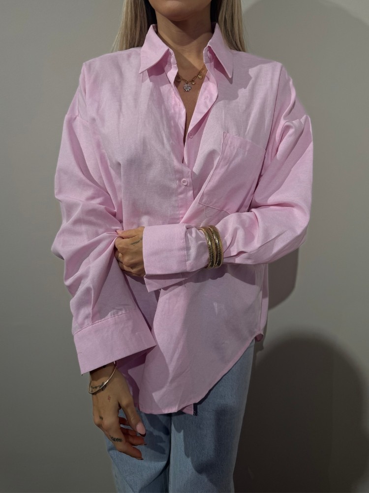 Chemise oversize rose - French Retailers