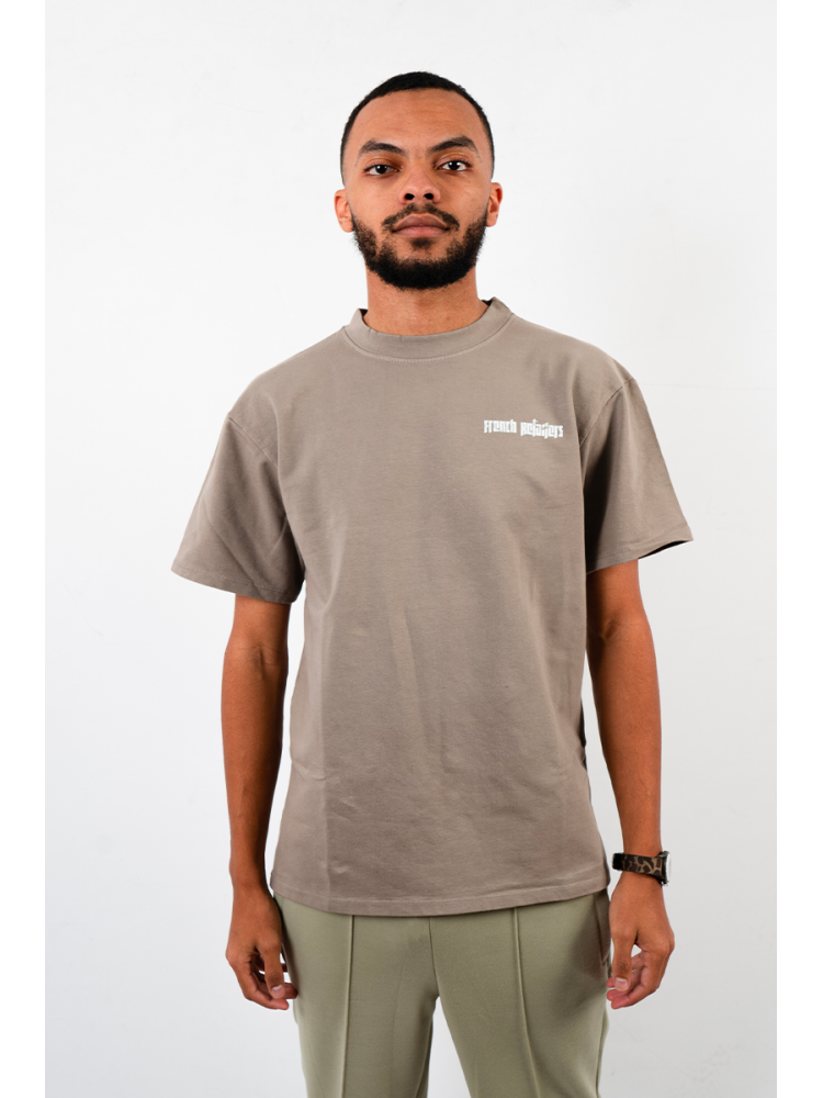 tee shirt oversize homme beige foncé