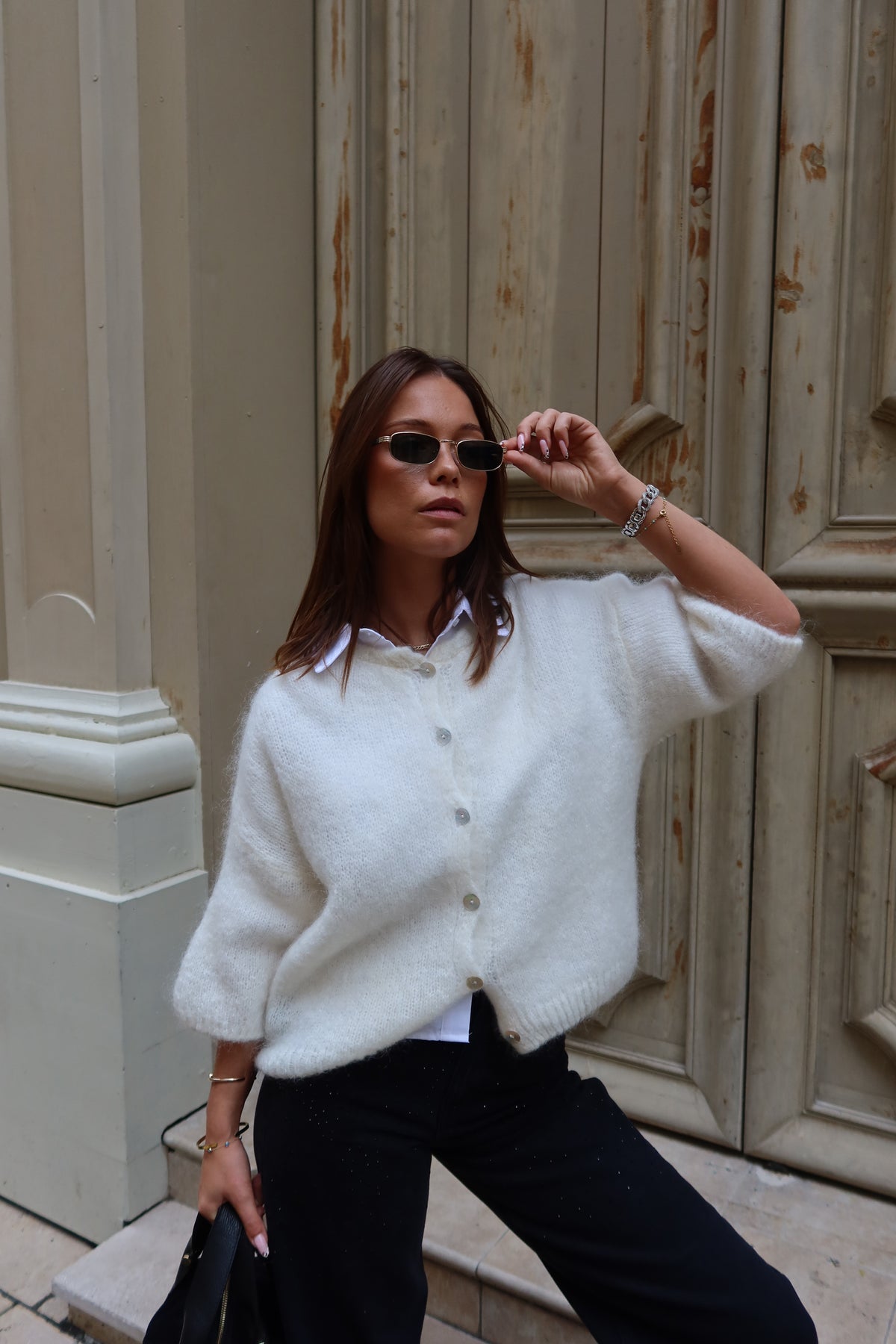 Gilet Aurore en mohair femme