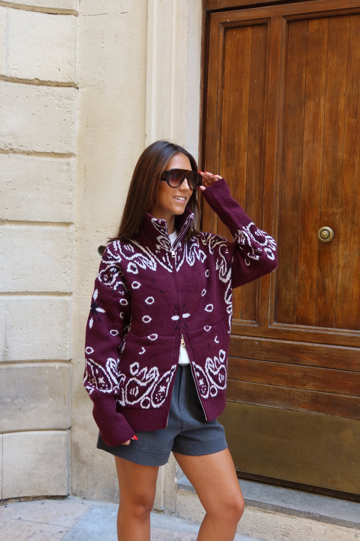Gilet Daphné imprimé bandana bohème femme