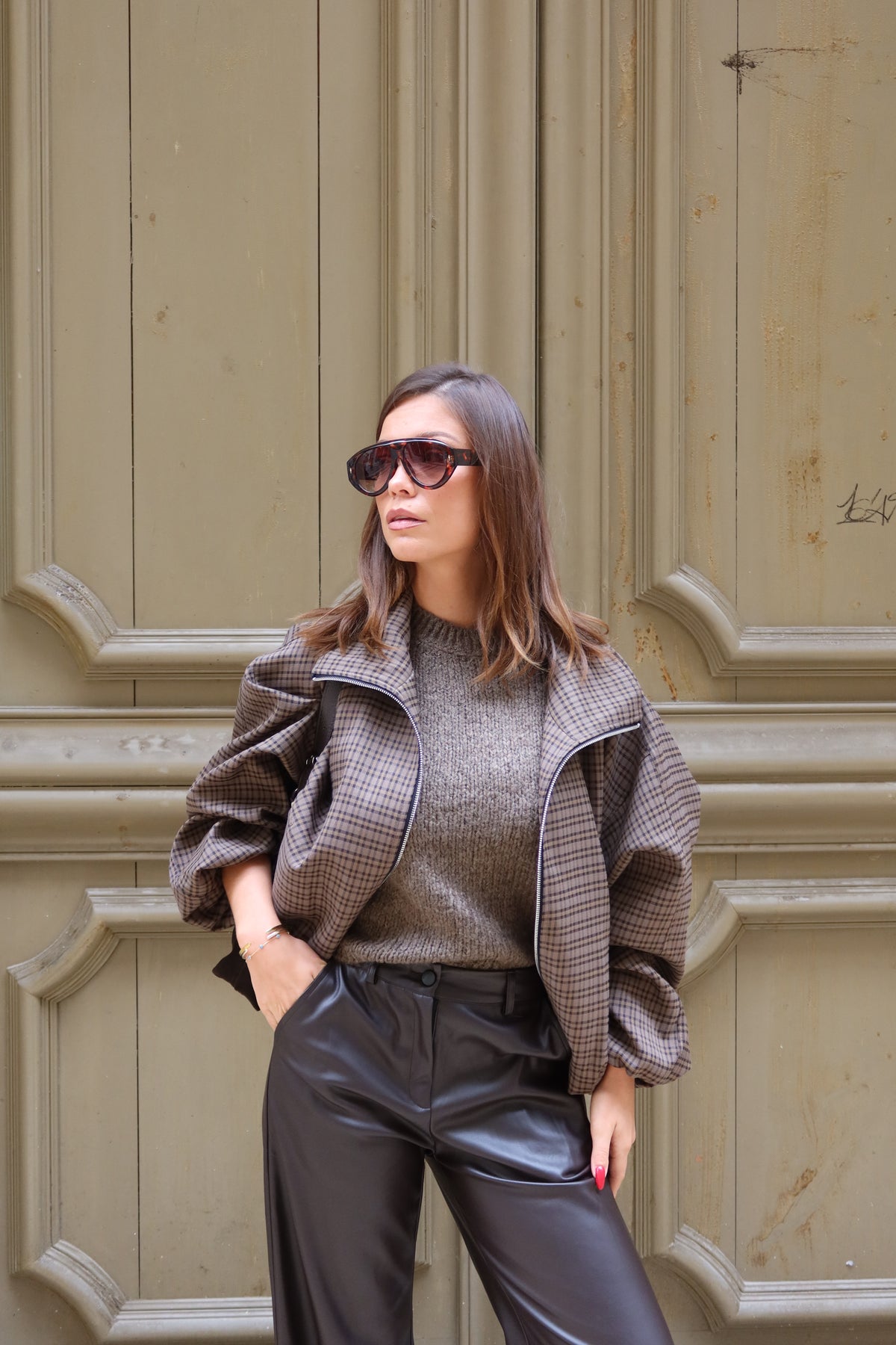 Veste à carreaux
