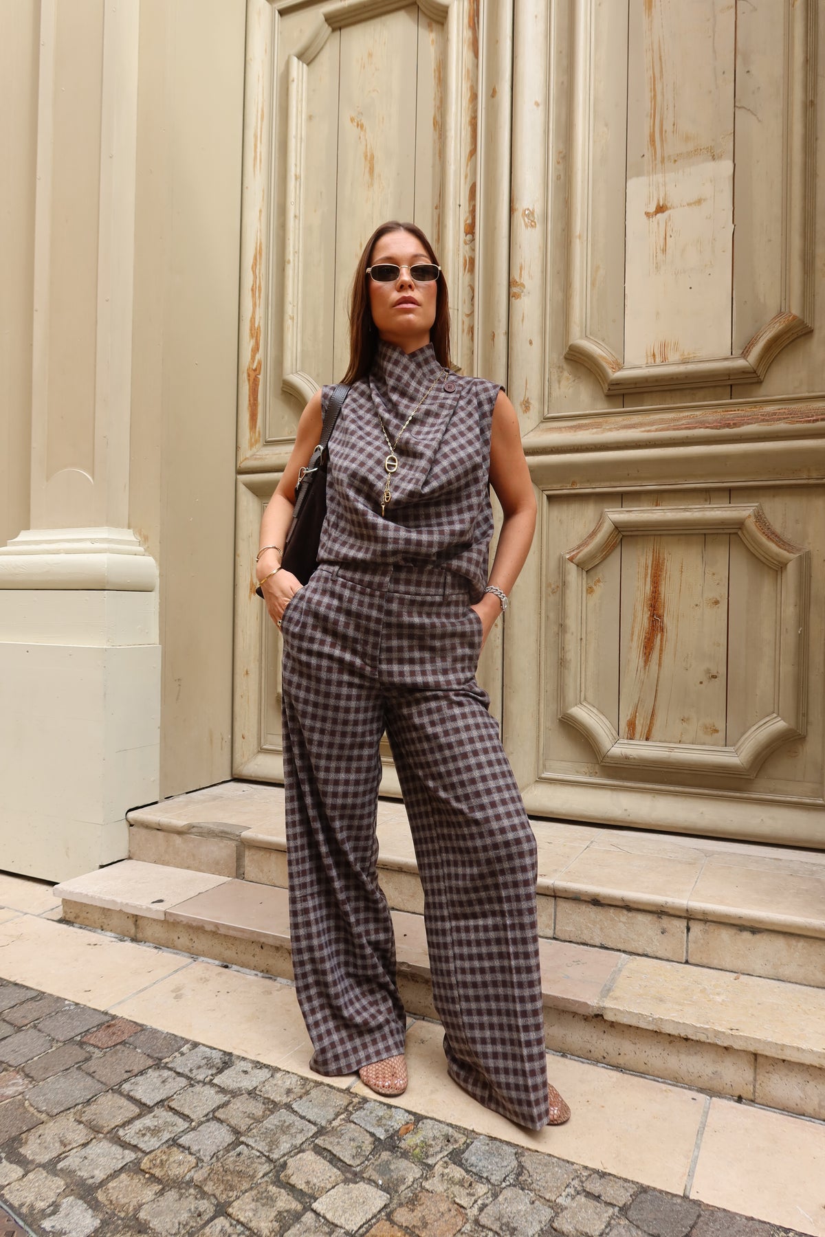 Pantalon à carreaux
