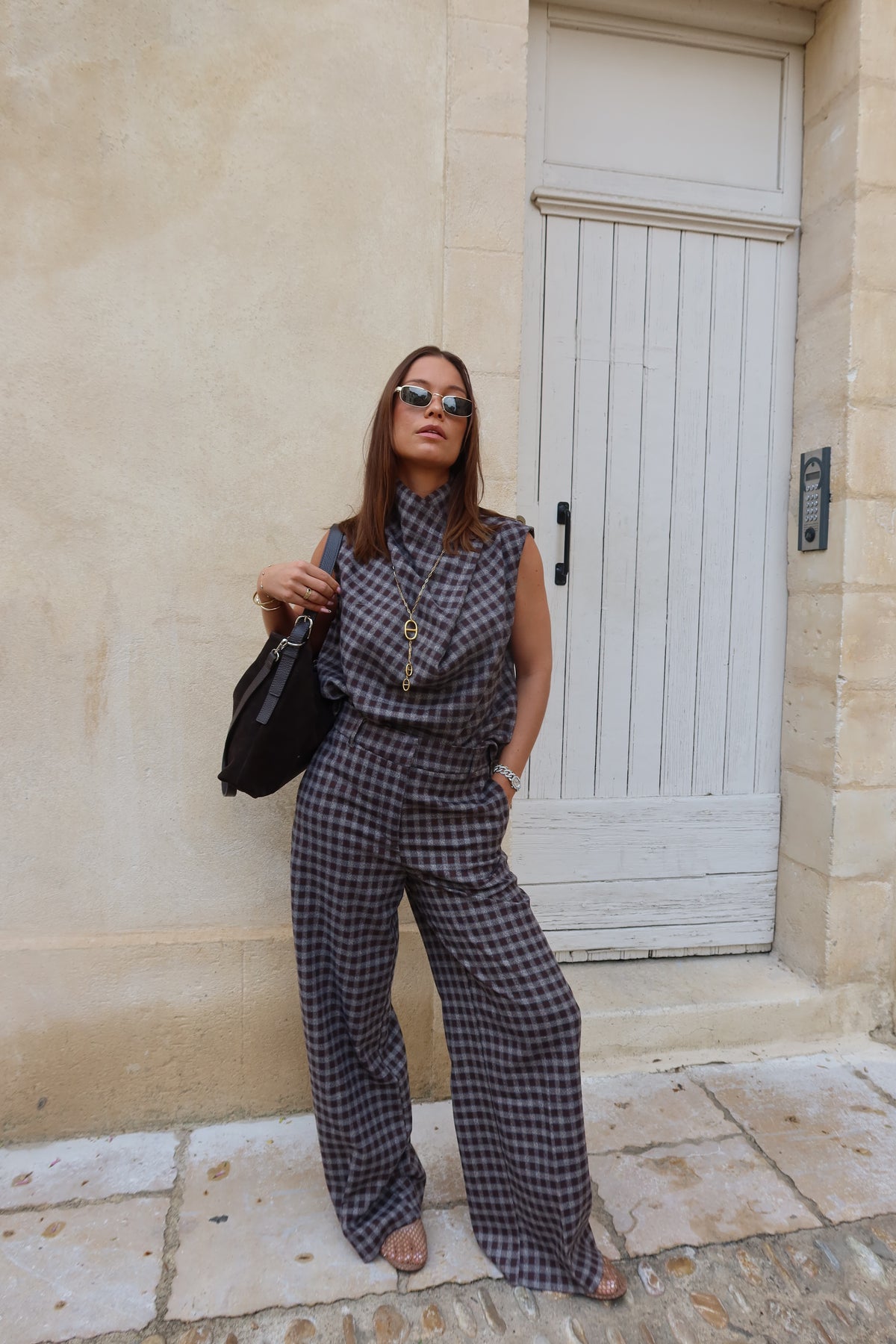 Pantalon à carreaux