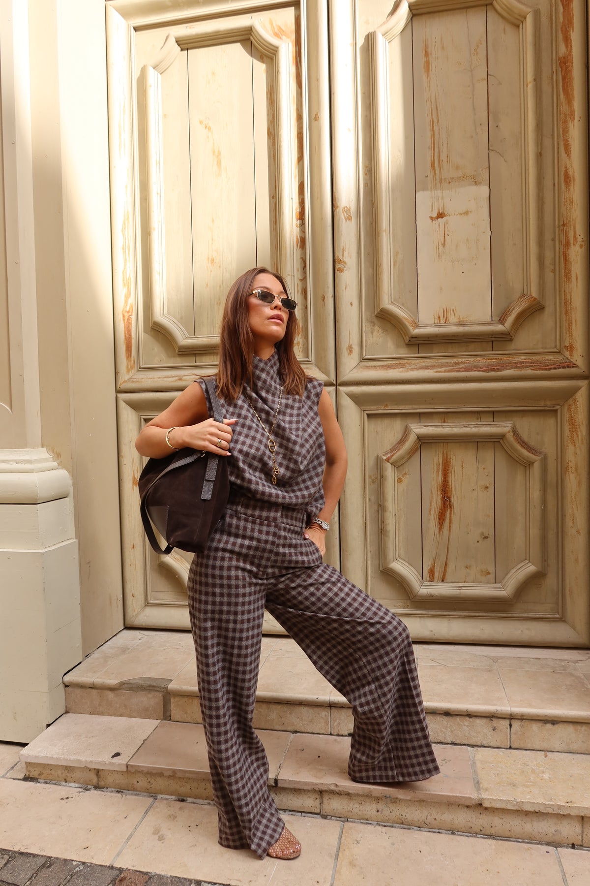 Pantalon à carreaux