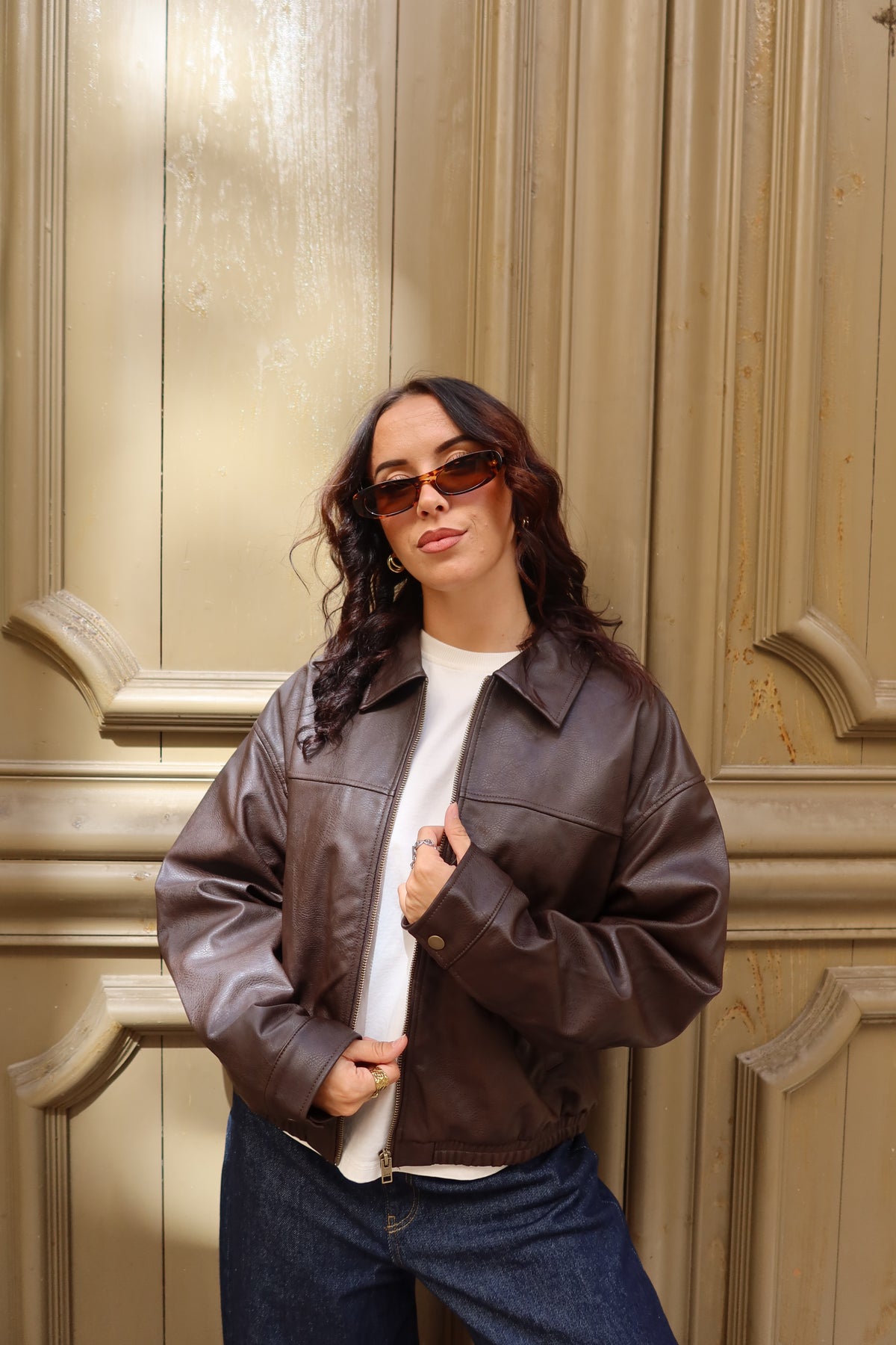 Veste en similicuir Jo