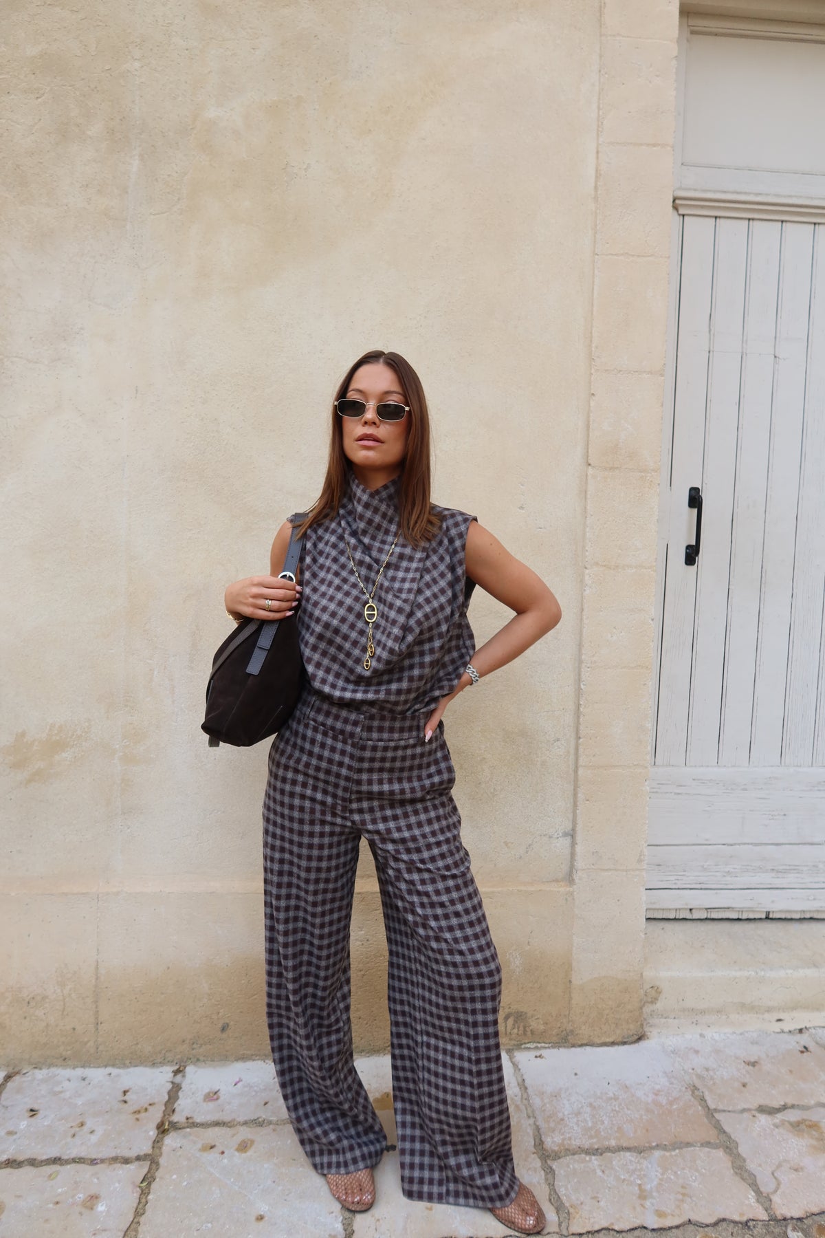 Pantalon à carreaux