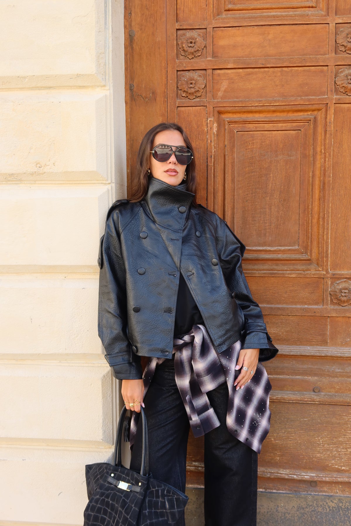 Pantalon droit pailletée