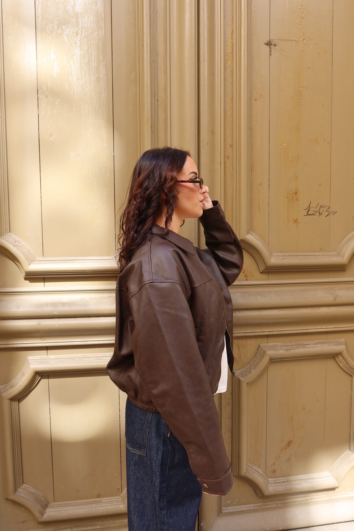 Veste en similicuir Jo