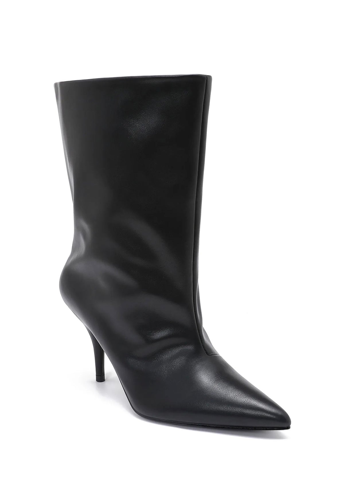 Bottines Olympe – Noires à talon aiguille, tige évasée