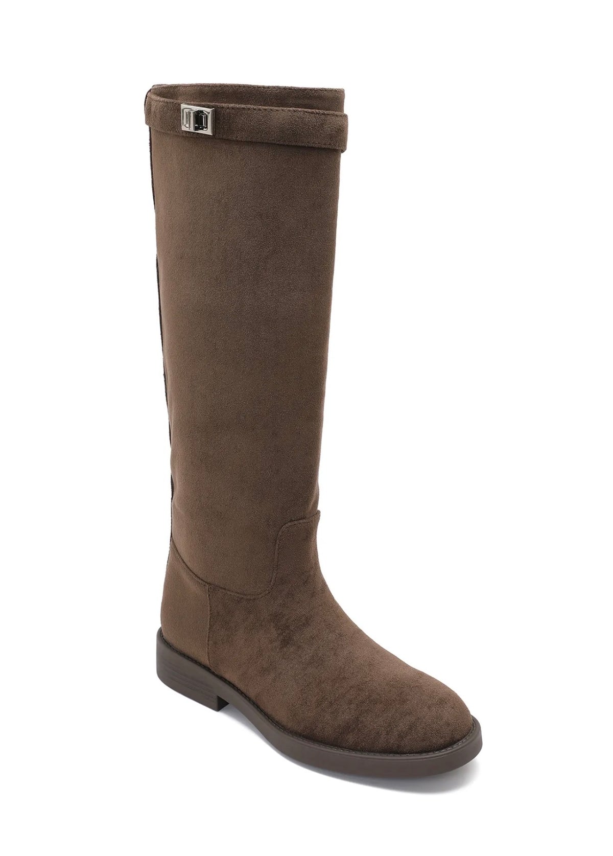 Bottes cavalières Paloma – Taupe à fermoir métal
