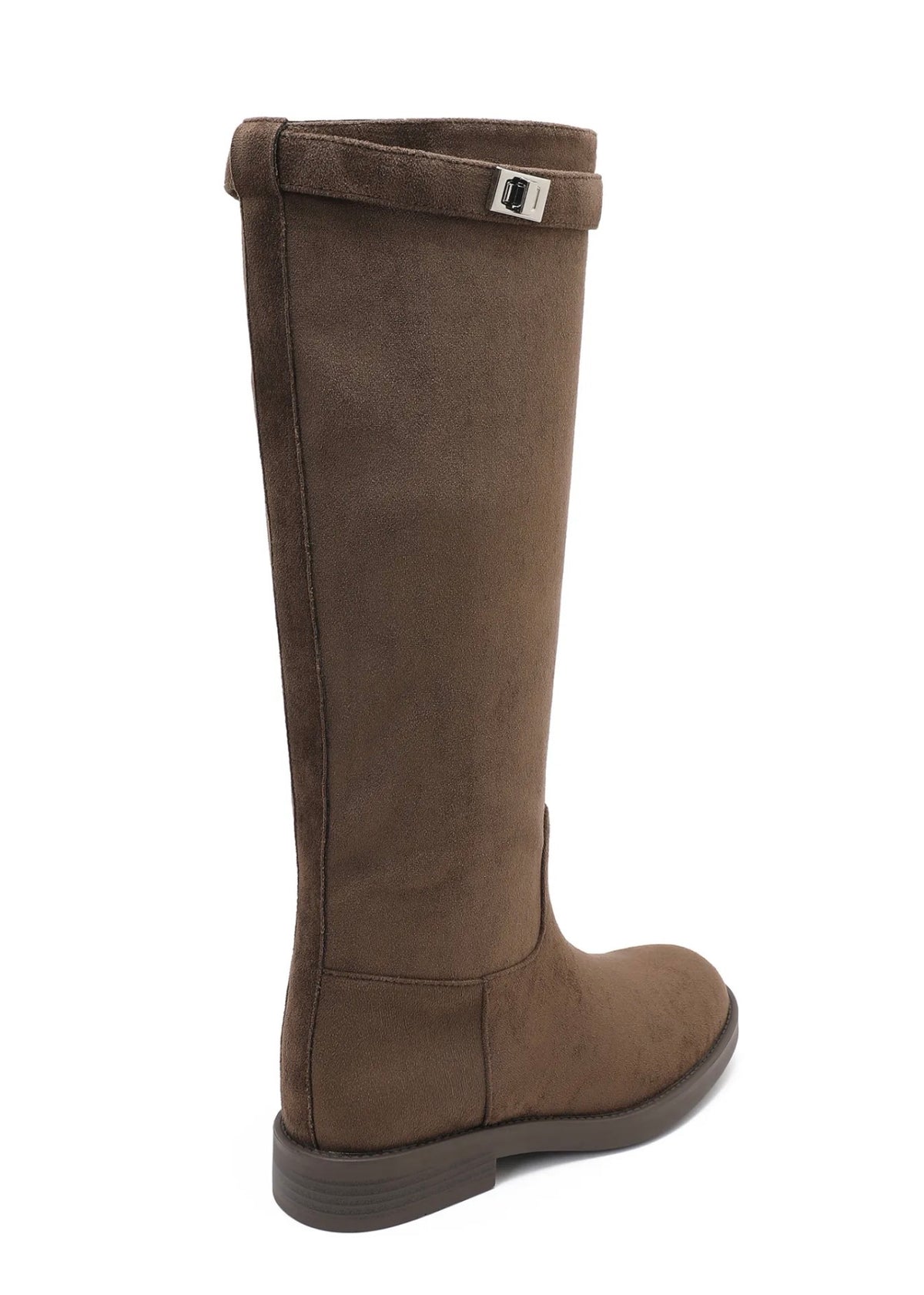 Bottes cavalières Paloma – Taupe à fermoir métal
